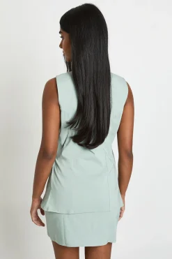 Robe Gilet 2 En 1 En Bengaline Avec Boutons Dorés
