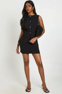 Robe Gilet 2 En 1 En Bengaline Avec Boutons Dorés