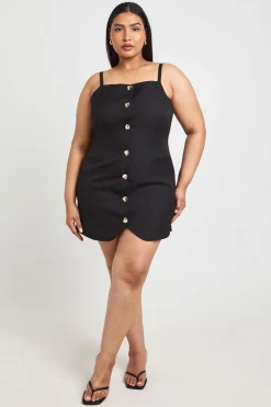 Robe Gilet Grande Taille À Boutons Dorés