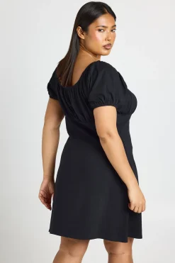 boohoo Robe Grande Taille À Manches Courtes Et Encolure Laitière En Coton<Femme Robes Moulantes|Robes