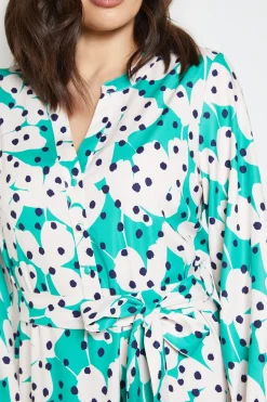 Robe À Imprimé Floral À Pois