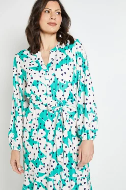 Robe À Imprimé Floral À Pois