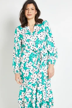 Robe À Imprimé Floral À Pois