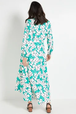 Robe À Imprimé Floral À Pois