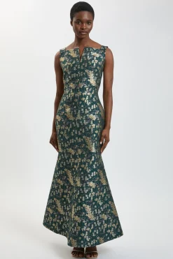 KarenMillen Robe Longue Ajustée En Jacquard<Femme Robes|Robe Invitée Mariage