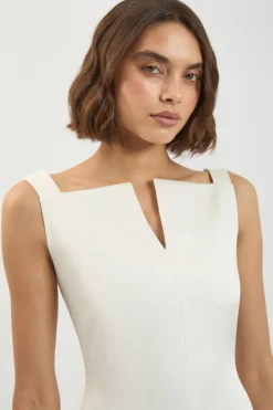 KarenMillen Robe Longue Ajustée En Satin À Finition Ésynthétiquerée<Femme Satin Et Dentelle|Robes