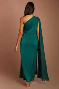 Coast Robe Longue Asymétrique En Satin Et Mousseline Drapée Pour Petite Taille<Femme Satin Et Dentelle|Robes