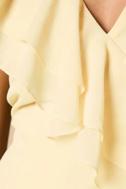 Robe Longue Asymétrique à Volants Petite Taille