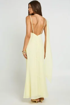 boohoo Robe Longue Avec Détail Foulard Drapé En Mousseline Au Col<Femme Robes|Robes Longues