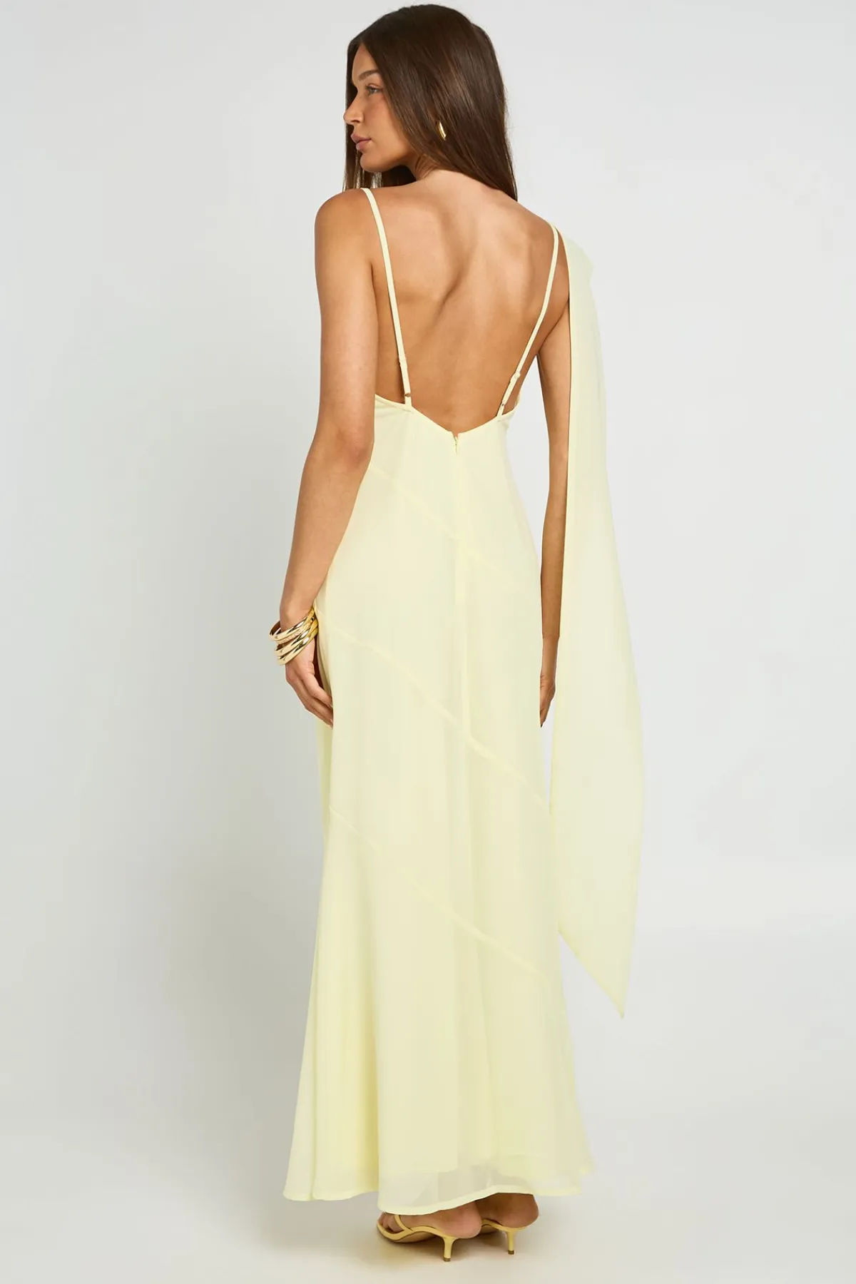 boohoo Robe Longue Avec Détail Foulard Drapé En Mousseline Au Col<Femme Robes|Robes Longues