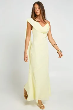 boohoo Robe Longue Avec Détail Foulard Drapé En Mousseline Au Col<Femme Robes|Robes Longues