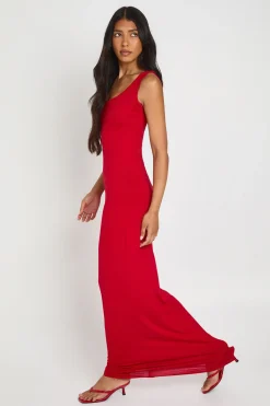 Robe Longue Basique À Encolure Arrondie Pour Grande Taille