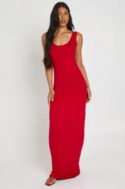 Robe Longue Basique À Encolure Arrondie Pour Grande Taille