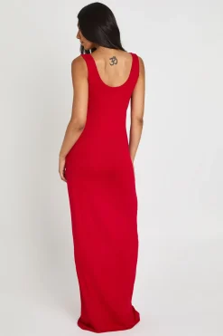 Robe Longue Basique À Encolure Arrondie Pour Grande Taille