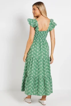 Dorothy Perkins Robe Longue Brodée À Détail Étagé Et Devant Torsadé<Femme Robes|Robes Longues