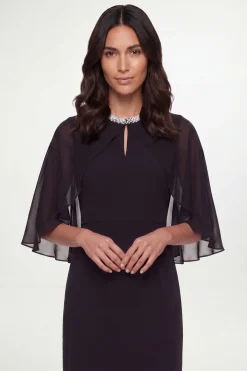 Wallis Robe Longue Cape Ornée<Femme Robes|Robe Invitée Mariage