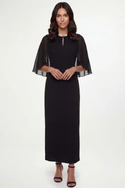 Wallis Robe Longue Cape Ornée<Femme Robes|Robe Invitée Mariage