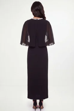 Wallis Robe Longue Cape Ornée<Femme Robes|Robe Invitée Mariage