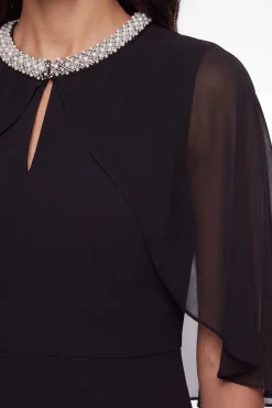 Wallis Robe Longue Cape Ornée<Femme Robes|Robe Invitée Mariage