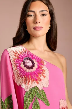 Coast Robe Longue Muse Asymétrique À Une Épaule Ornée De Motifs Floraux<Femme Robes Mi-Longues|Robes