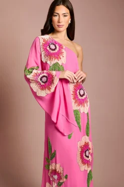 Coast Robe Longue Muse Asymétrique À Une Épaule Ornée De Motifs Floraux<Femme Robes Mi-Longues|Robes