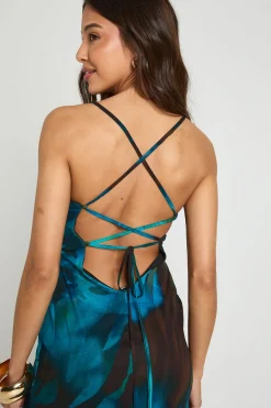 boohoo Robe Longue À Col Bénitier Imprimé Zèbre Multicolore<Femme Robes Moulantes|Robes