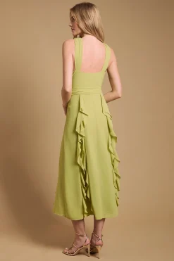 Oasis Robe Longue à Col Halter avec Volants<Femme Robes|Robe Invitée Mariage
