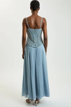 KarenMillen Robe Longue Corset Ornée De Cristaux<Femme Robes Corset|Robes