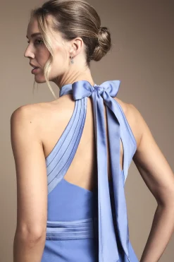 Oasis Robe Longue de Demoiselle d'Honneur à Col Licou avec Détails Plissés<Femme Robes Demoiselles D'Honneur|Robes