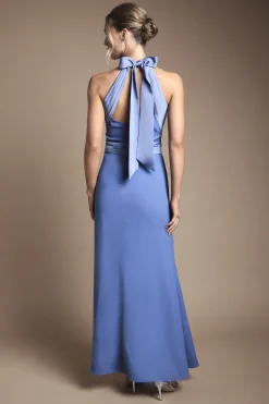 Oasis Robe Longue de Demoiselle d'Honneur à Col Licou avec Détails Plissés<Femme Robes Demoiselles D'Honneur|Robes