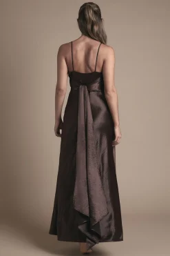 Coast Robe Longue de Demoiselle d'Honneur en Satin avec Détail Noué au Dos<Femme Robes Demoiselles D'Honneur|Satin Et Dentelle