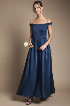 Coast Robe Longue de Demoiselle d'Honneur en Satin à Encolure Asymétrique<Femme Robes Demoiselles D'Honneur|Satin Et Dentelle