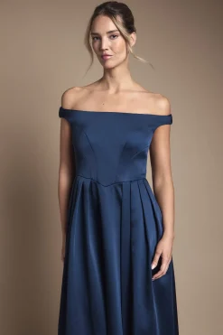 Coast Robe Longue de Demoiselle d'Honneur en Satin à Encolure Asymétrique<Femme Robes Demoiselles D'Honneur|Satin Et Dentelle