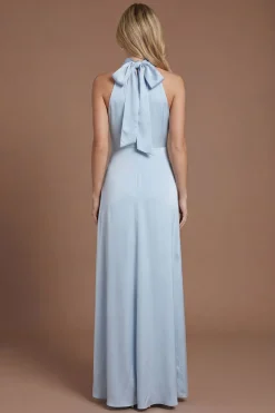 Oasis Robe Longue De Demoiselle D'honneur En Satin À Col Licou<Femme Robes Demoiselles D'Honneur|Satin Et Dentelle