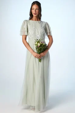 Coast Robe Longue de Demoiselle d'Honneur à Manches Ange Brodées<Femme Toutes Les Robes|Robes Demoiselles D'Honneur