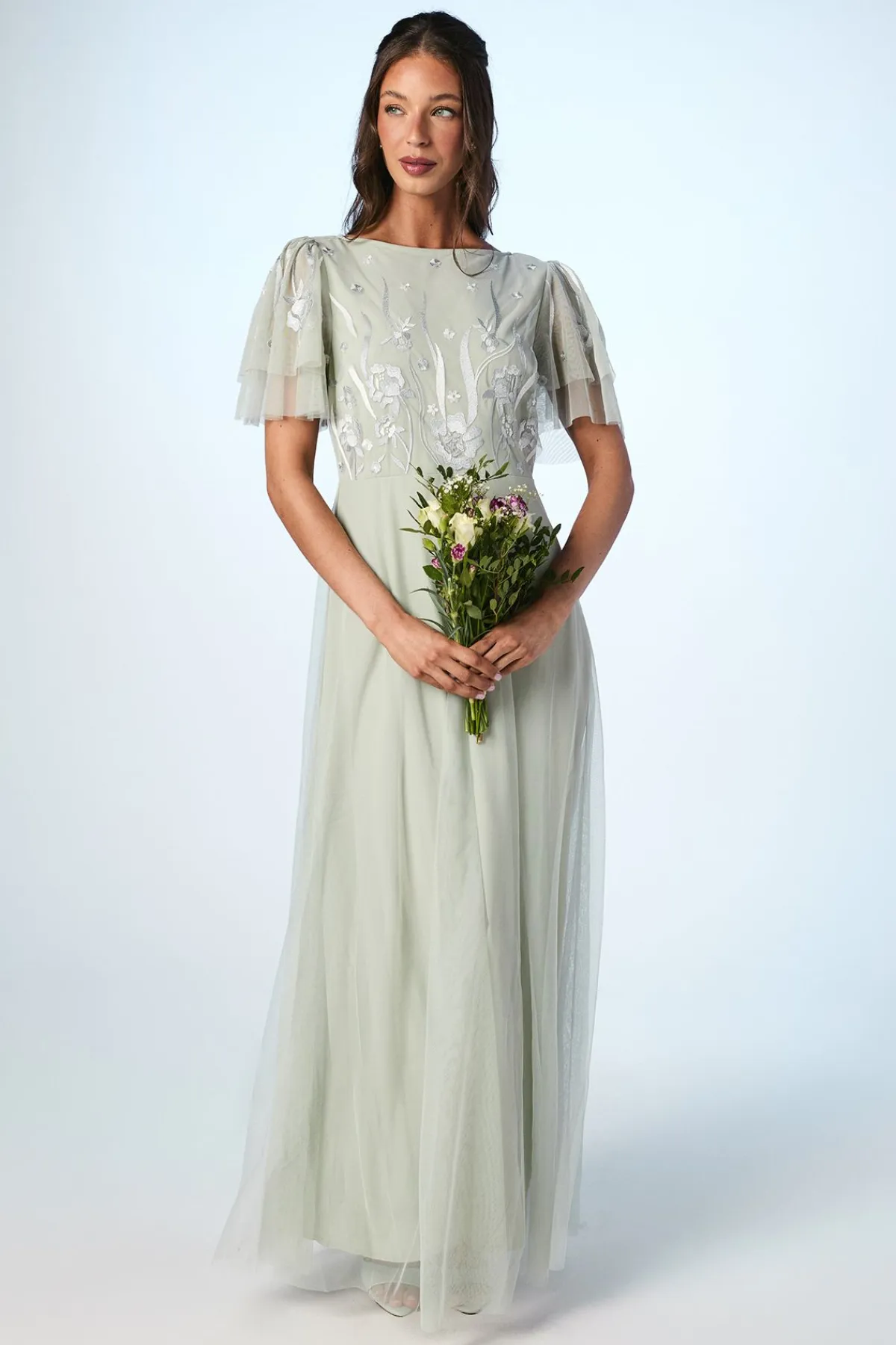 Coast Robe Longue de Demoiselle d'Honneur à Manches Ange Brodées<Femme Toutes Les Robes|Robes Demoiselles D'Honneur