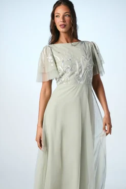Coast Robe Longue de Demoiselle d'Honneur à Manches Ange Brodées<Femme Toutes Les Robes|Robes Demoiselles D'Honneur