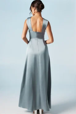 Coast Robe Longue de Demoiselle d'Honneur en Satin à Col Halter Torsadé<Femme Robes Demoiselles D'Honneur|Satin Et Dentelle