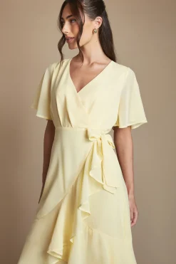 Robe Longue De Demoiselle D'honneur En Satin Coast Honoured À Col Licou Torsadé