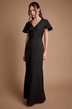 Coast Robe Longue De Demoiselle D'honneur En Crêpe Avec Détail Plissé<Femme Toutes Les Robes|Robes Demoiselles D'Honneur