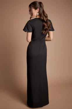 Coast Robe Longue De Demoiselle D'honneur En Crêpe Avec Détail Plissé<Femme Toutes Les Robes|Robes Demoiselles D'Honneur