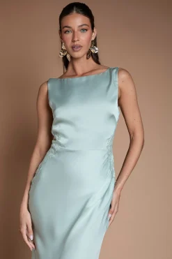 Coast Robe Longue De Demoiselle D'honneur En Dentelle Avec Dos Torsadé<Femme Robes Demoiselles D'Honneur|Satin Et Dentelle