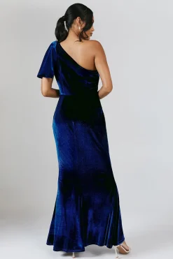 Coast Robe Longue de Demoiselle d'Honneur en Velours à Une Épaule avec Nœud<Femme Toutes Les Robes|Robes Demoiselles D'Honneur