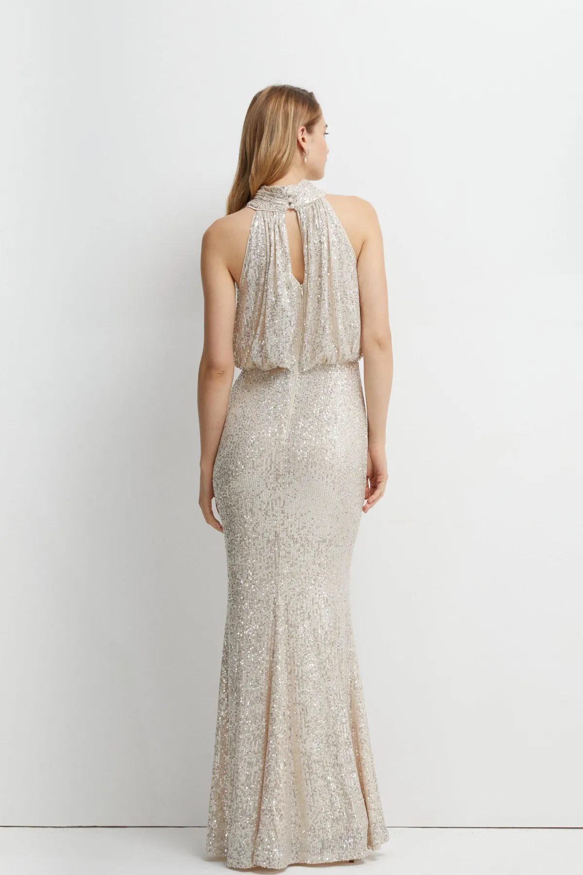 Coast Robe Longue de Demoiselle d'Honneur à Sequins et Col Halter<Femme Robes Demoiselles D'Honneur|Robes