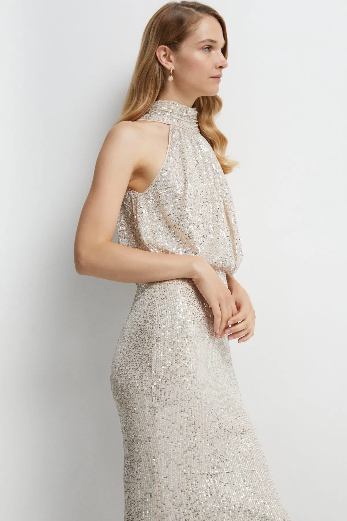 Coast Robe Longue de Demoiselle d'Honneur à Sequins et Col Halter<Femme Robes Demoiselles D'Honneur|Robes