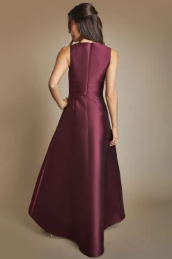Coast Robe Longue de Demoiselle d'Honneur Honoured Sans Manches à Décolleté Plongeant et Jupe Cascade en Sergé<Femme Toutes Les Robes|Robes Demoiselles D'Honneur