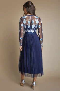 Coast Robe Longue De Demoiselle D'honneur Plissée Brodée<Femme Robes Demoiselles D'Honneur|Robes À Manches Longues