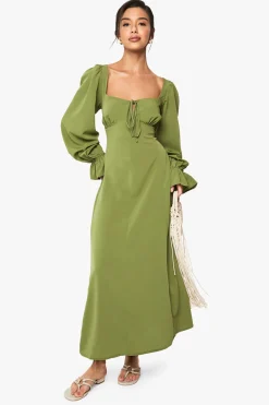 Robe longue de laitière texturée