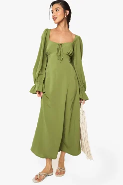 Robe longue de laitière texturée