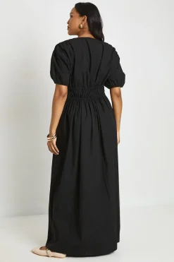 boohoo Robe Longue De Maternité Froncée Avec Lien Noué Devant<Femme Toutes Les Robes|Robes Longues